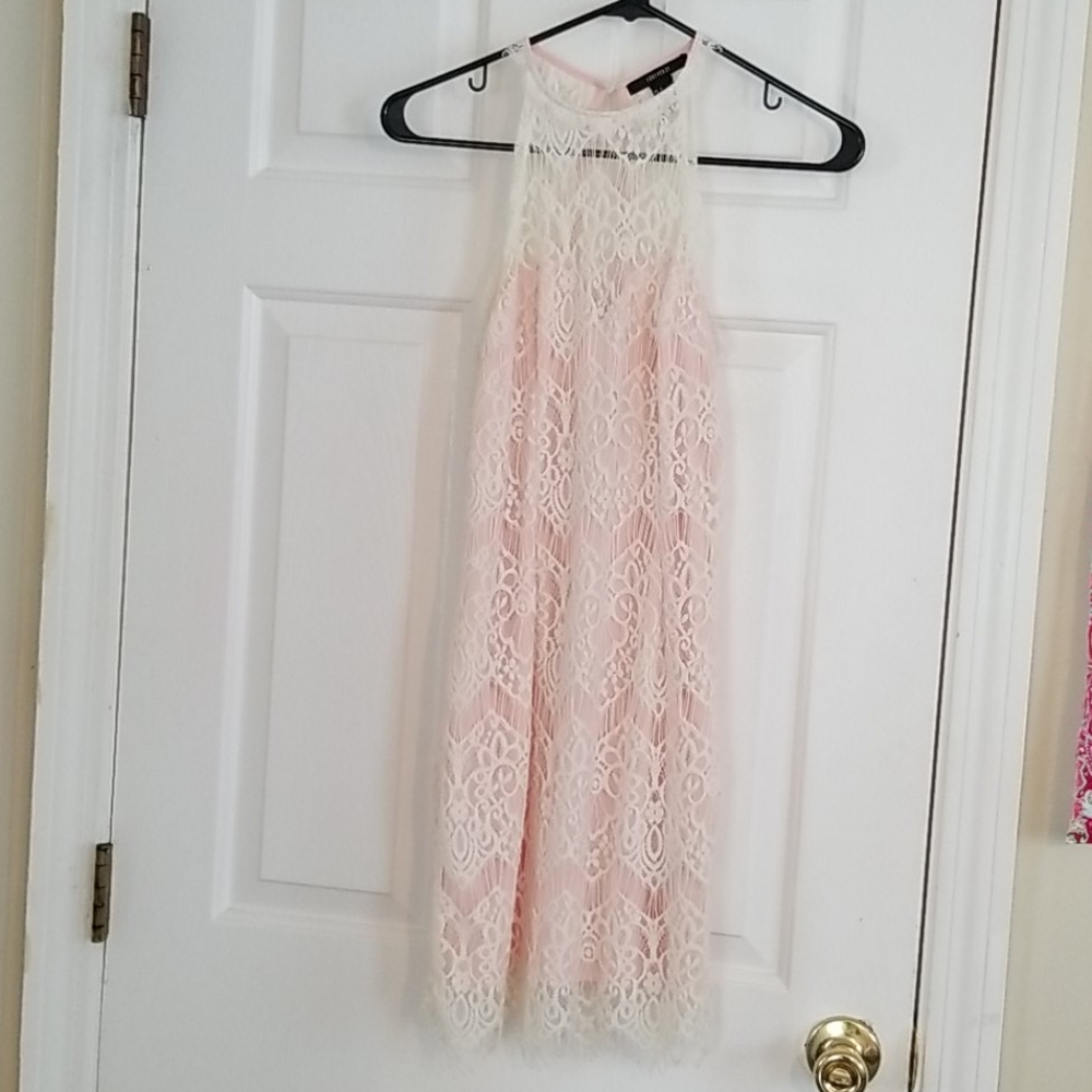 Laced pink & white dress